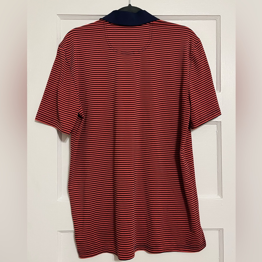 Mens BCG red and blue stripe golf polo. Medium. Excellent used condition - Picture 4 of 4
